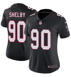 Women's Nike Atlanta Falcons #90 Derrick Shelby Black Alternate Vapor Untouchable Limited Player NFL Jersey