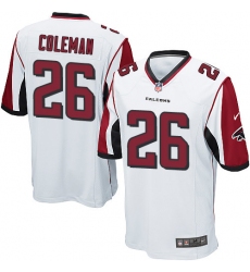 Men's Nike Atlanta Falcons #26 Tevin Coleman Game White NFL Jersey