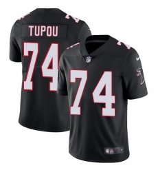 Men's Nike Atlanta Falcons #74 Tani Tupou Black Alternate Vapor Untouchable Limited Player NFL Jersey