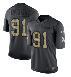 Men's Nike Atlanta Falcons #91 Courtney Upshaw Limited Black 2016 Salute to Service NFL Jersey