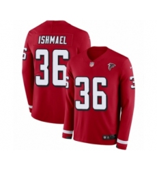 Youth Nike Atlanta Falcons #36 Kemal Ishmael Limited Red Therma Long Sleeve NFL Jersey