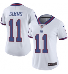 Women's Nike New York Giants #11 Phil Simms Limited White Rush Vapor Untouchable NFL Jersey
