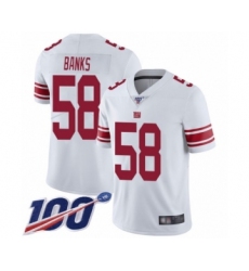 Men's New York Giants #58 Carl Banks White Vapor Untouchable Limited Player 100th Season Football Jersey
