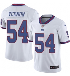 Youth Nike New York Giants #54 Olivier Vernon Limited White Rush Vapor Untouchable NFL Jersey