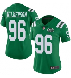 Women's Nike New York Jets #96 Muhammad Wilkerson Limited Green Rush Vapor Untouchable NFL Jersey