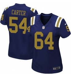 Women's Nike New York Jets #54 Bruce Carter Limited Navy Blue Alternate NFL Jersey