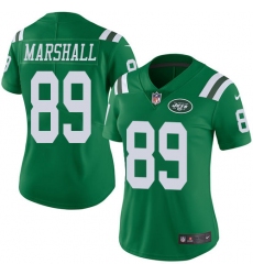 Women's Nike New York Jets #89 Jalin Marshall Limited Green Rush Vapor Untouchable NFL Jersey