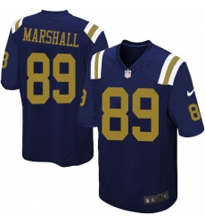 Youth Nike New York Jets #89 Jalin Marshall Limited Navy Blue Alternate NFL Jersey