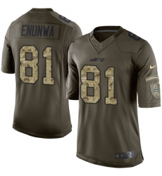 Men's Nike New York Jets #81 Quincy Enunwa Elite Green Salute to Service NFL Jersey
