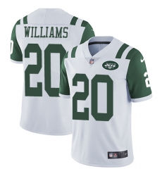 Men's Nike New York Jets #20 Marcus Williams White Vapor Untouchable Limited Player NFL Jersey