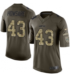 Men's Nike New York Jets #43 Julian Howsare Elite Green Salute to Service NFL Jersey