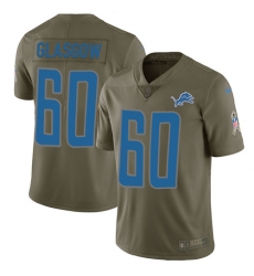 Men's Nike Detroit Lions #60 Graham Glasgow Limited Olive 2017 Salute to Service NFL Jersey