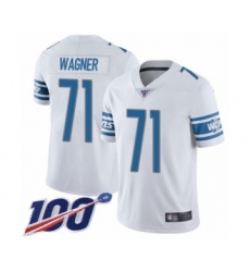Men's Detroit Lions #71 Ricky Wagner White Vapor Untouchable Limited Player 100th Season Football Jersey