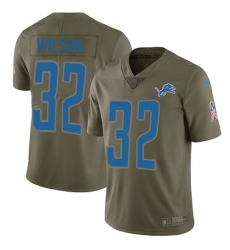 Youth Nike Detroit Lions #32 Tavon Wilson Limited Olive 2017 Salute to Service NFL Jersey