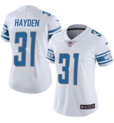 Women's Nike Detroit Lions #31 D.J. Hayden Limited White Vapor Untouchable NFL Jersey