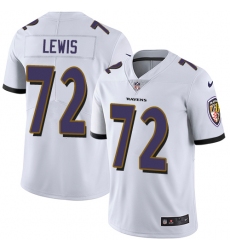 Youth Nike Baltimore Ravens #72 Alex Lewis White Vapor Untouchable Limited Player NFL Jersey