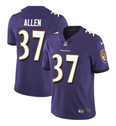 Youth Nike Baltimore Ravens #37 Javorius Allen Purple Team Color Vapor Untouchable Limited Player NFL Jersey