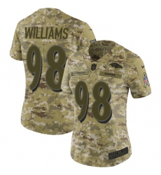Women's Nike Baltimore Ravens #98 Brandon Williams Limited Camo 2018 Salute to Service NFL Jersey