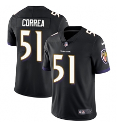 Men's Nike Baltimore Ravens #51 Kamalei Correa Black Alternate Vapor Untouchable Limited Player NFL Jersey