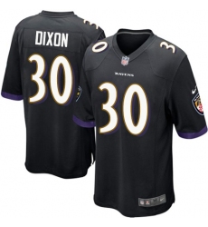 Men's Nike Baltimore Ravens #30 Kenneth Dixon Game Black Alternate NFL Jersey