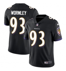 Men's Nike Baltimore Ravens #93 Chris Wormley Black Alternate Vapor Untouchable Limited Player NFL Jersey
