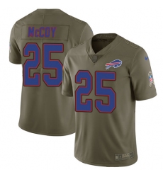 Men's Nike Buffalo Bills #25 LeSean McCoy Limited Olive 2017 Salute to Service NFL Jersey