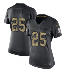 Women's Nike Buffalo Bills #25 LeSean McCoy Limited Black 2016 Salute to Service NFL Jersey