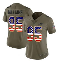 Men's Nike Buffalo Bills #95 Kyle Williams Limited Olive/USA Flag 2017 Salute to Service NFL Jersey