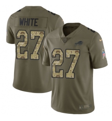 Men's Nike Buffalo Bills #27 Tre'Davious White Limited Olive/Camo 2017 Salute to Service NFL Jersey