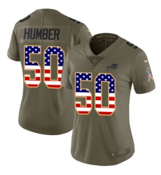 Women's Nike Buffalo Bills #50 Ramon Humber Limited Olive/USA Flag 2017 Salute to Service NFL Jersey