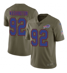 Men's Nike Buffalo Bills #92 Adolphus Washington Limited Olive 2017 Salute to Service NFL Jersey