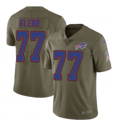 Youth Nike Buffalo Bills #77 Cordy Glenn Limited Olive 2017 Salute to Service NFL Jersey