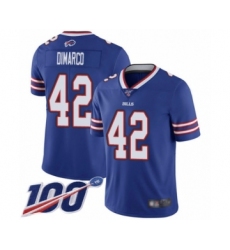 Men's Buffalo Bills #42 Patrick DiMarco Royal Blue Team Color Vapor Untouchable Limited Player 100th Season Football Jersey