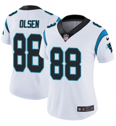 Women's Nike Carolina Panthers #88 Greg Olsen Elite White NFL Jersey