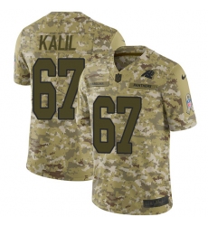 Men's Nike Carolina Panthers #67 Ryan Kalil Limited Camo 2018 Salute to Service NFL Jersey