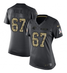 Women's Nike Carolina Panthers #67 Ryan Kalil Limited Black 2016 Salute to Service NFL Jersey