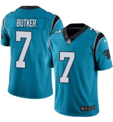 Youth Nike Carolina Panthers #7 Harrison Butker Blue Alternate Vapor Untouchable Limited Player NFL Jersey