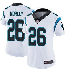 Women's Nike Carolina Panthers #26 Daryl Worley White Vapor Untouchable Limited Player NFL Jersey