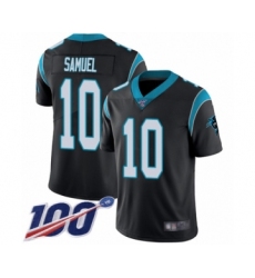 Men's Carolina Panthers #10 Curtis Samuel Black Team Color Vapor Untouchable Limited Player 100th Season Football Jersey