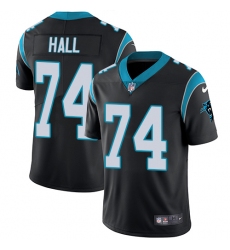 Men's Nike Carolina Panthers #74 Daeshon Hall Black Team Color Vapor Untouchable Limited Player NFL Jersey