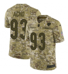 Youth Nike Chicago Bears #93 Sam Acho Limited Camo 2018 Salute to Service NFL Jersey