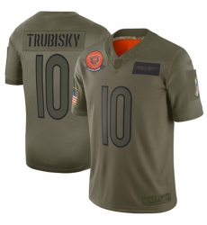 Men's Chicago Bears #10 Mitchell Trubisky Limited Camo 2019 Salute to Service Football Jersey