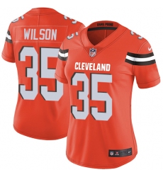 Women's Nike Cleveland Browns #35 Howard Wilson Orange Alternate Vapor Untouchable Limited Player NFL Jersey