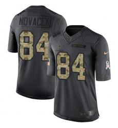 Youth Nike Dallas Cowboys #84 Jay Novacek Limited Black 2016 Salute to Service NFL Jersey