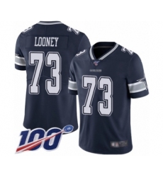Men's Dallas Cowboys #73 Joe Looney Navy Blue Team Color Vapor Untouchable Limited Player 100th Season Football Jersey
