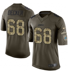 Youth Nike Detroit Lions #68 Taylor Decker Elite Green Salute to Service NFL Jersey