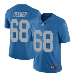 Youth Nike Detroit Lions #68 Taylor Decker Limited Blue Alternate Vapor Untouchable NFL Jersey