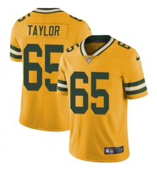 Men's Nike Green Bay Packers #65 Lane Taylor Limited Gold Rush Vapor Untouchable NFL Jersey