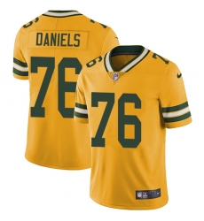 Men's Nike Green Bay Packers #76 Mike Daniels Limited Gold Rush Vapor Untouchable NFL Jersey