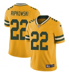Men's Nike Green Bay Packers #22 Aaron Ripkowski Limited Gold Rush Vapor Untouchable NFL Jersey